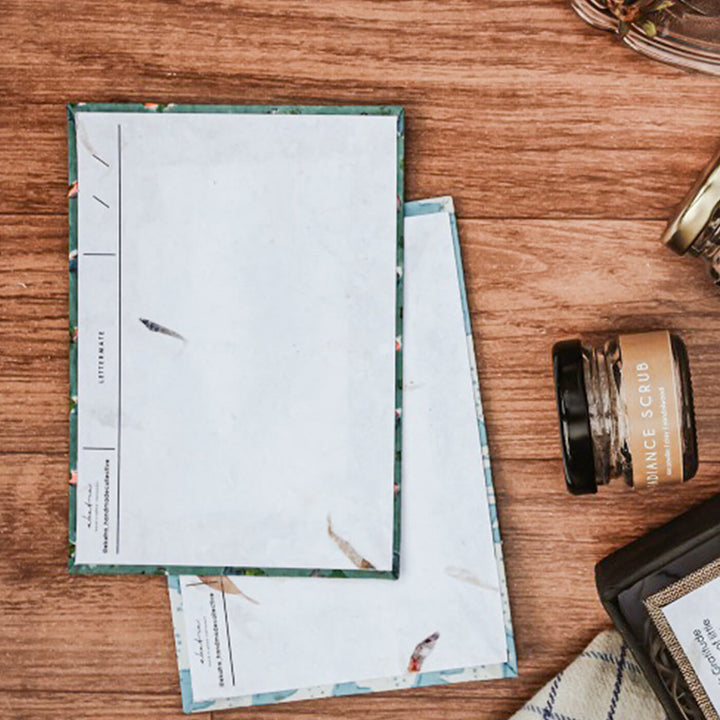 Eco-friendly Handmade Indigo Chevron Journal & Self-Care Hamper
