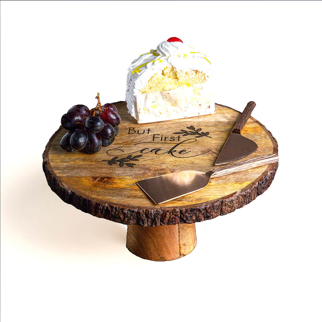 Carol Mango Wood Cake Stand