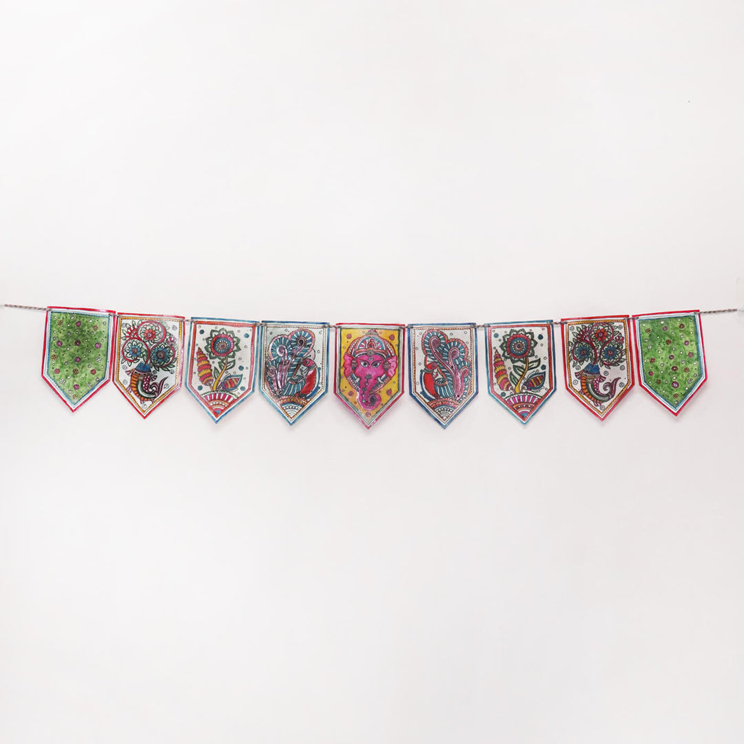 37 In | Hand-painted Shubh Ganesha Long Toran Puppet Hanging