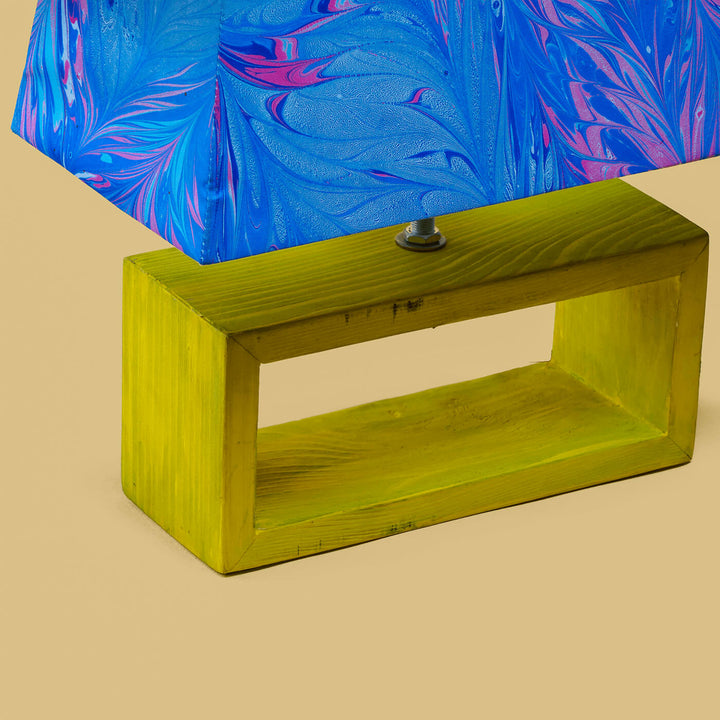 Marbled Fabric Rectangle Empire Lamp