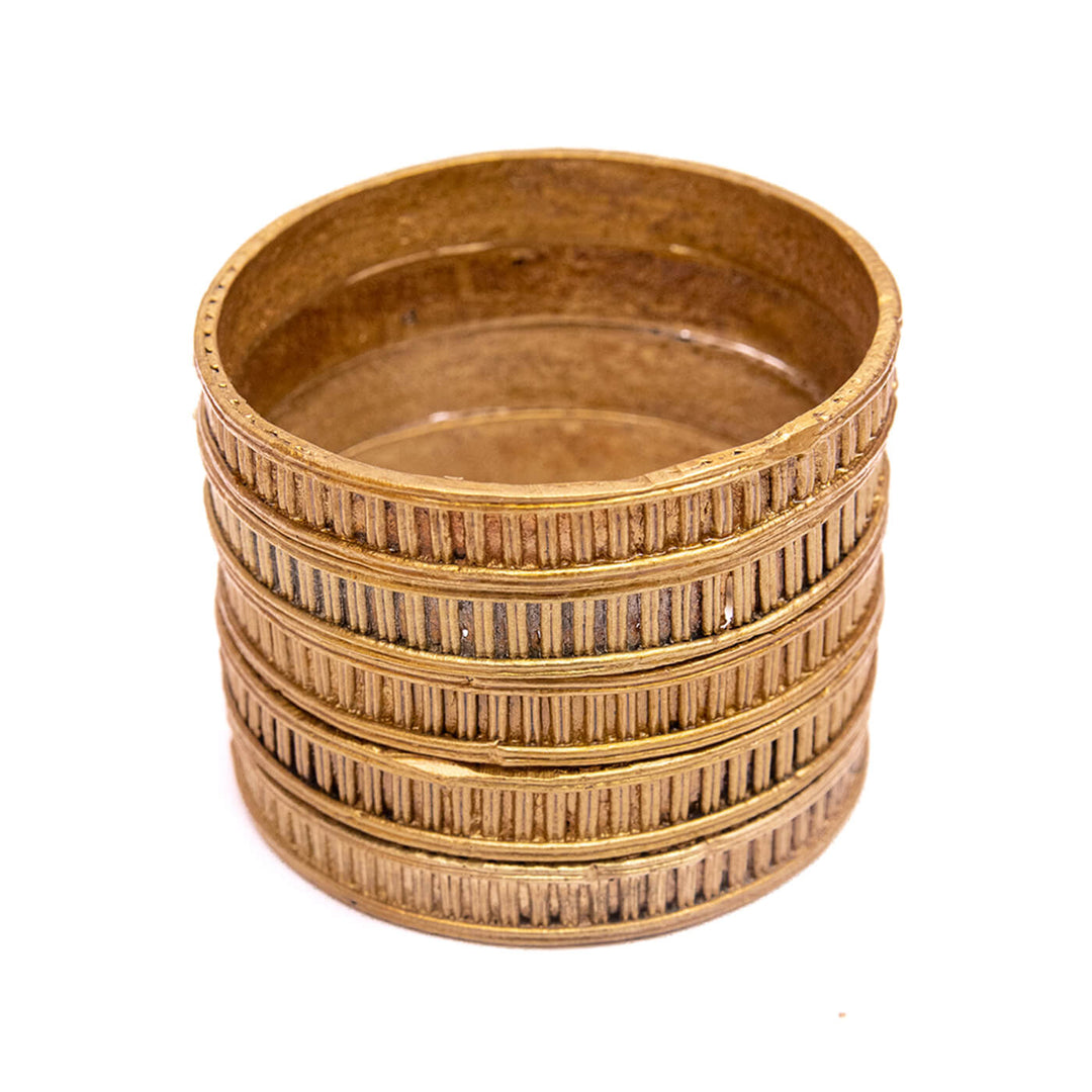 Dokra Stripe Brass Bangle