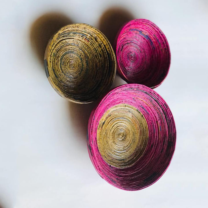 Handmade Upcycled Multipurpose Mini Bowl - Set of 3