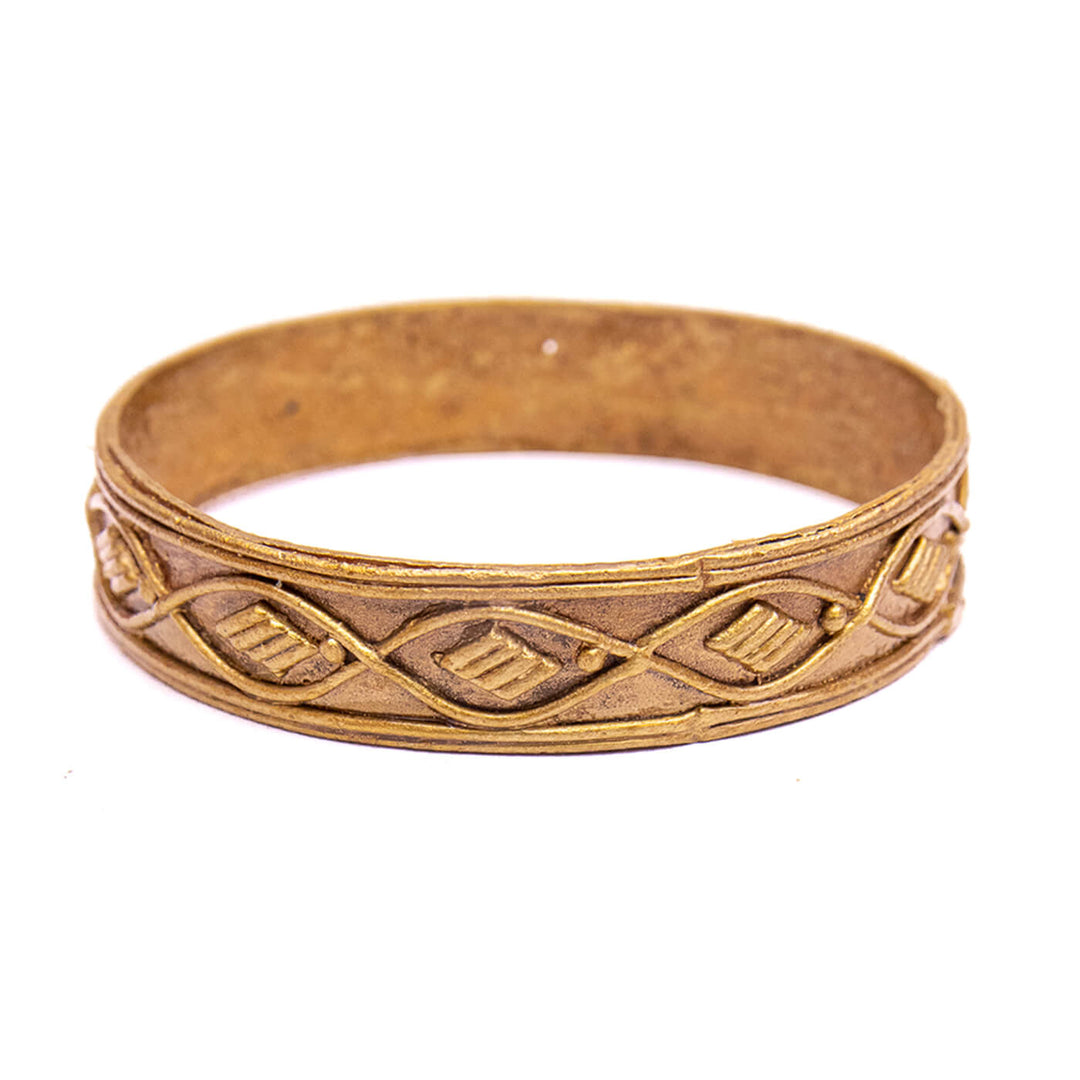 Dokra Geometric Brass Bangle