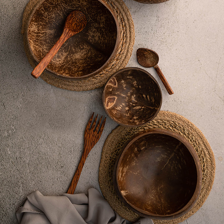 Coconut Shell Bowls - Set of 4