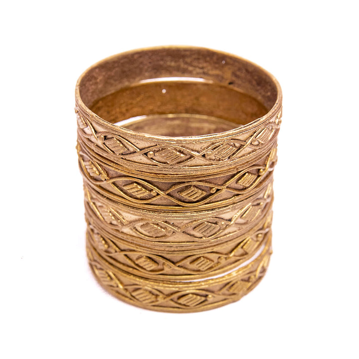 Dokra Geometric Brass Bangle