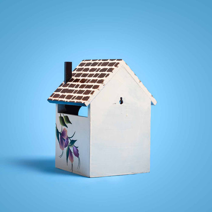 One Stroke Art Bird House - Magenta