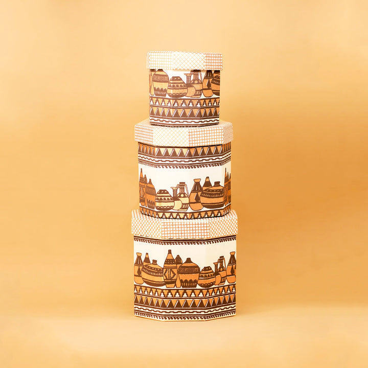 Handmade Paper Greek Pots Gift Box