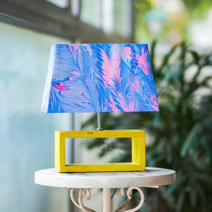 Marbled Fabric Rectangle Empire Lamp