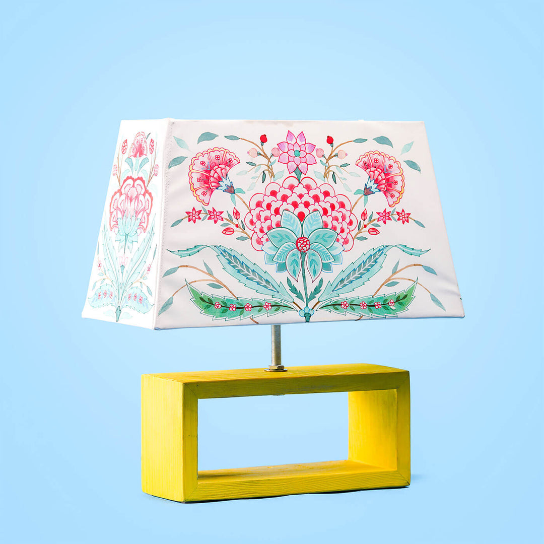 Printed Fabric Rectangle Empire Lamp
