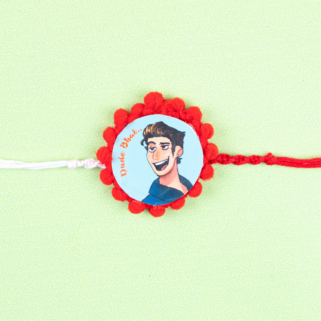 Character Illustration Rakhi Dude Bhai - Close-up Front View
