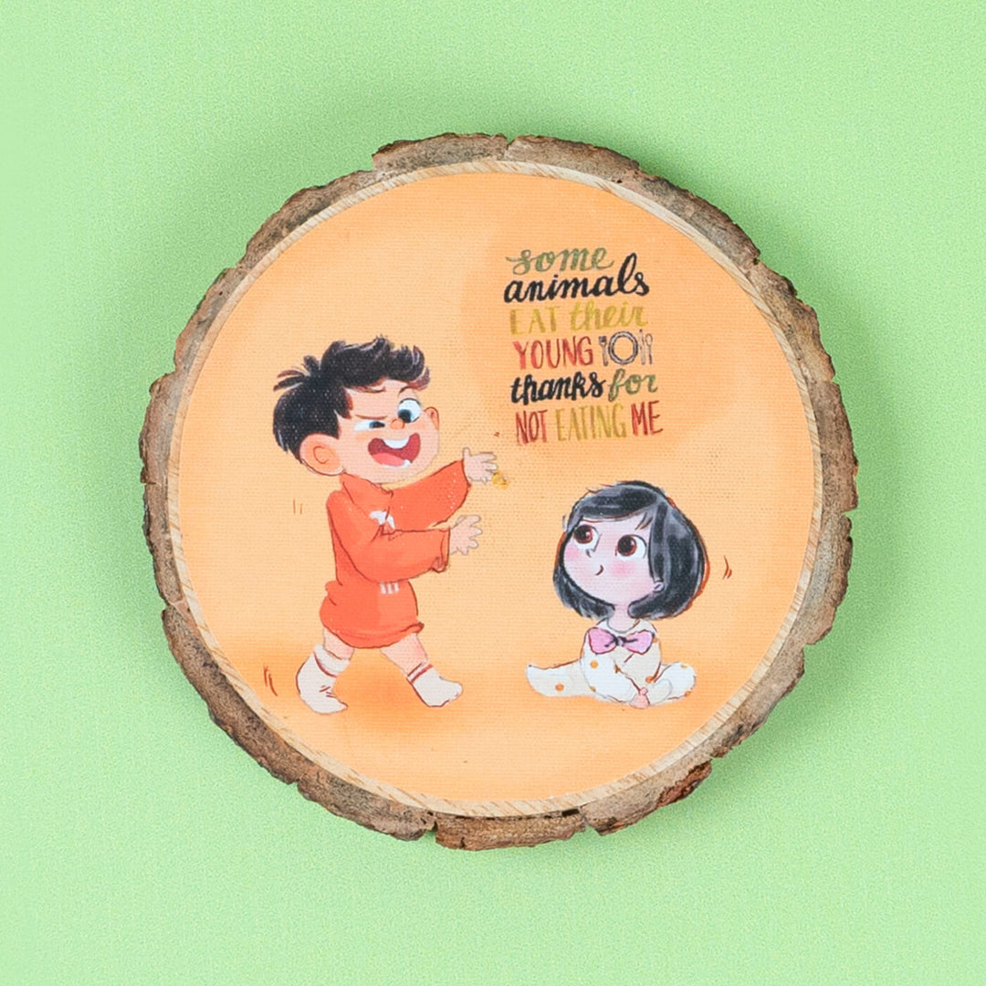 Rakhi Hamper For Bhabhi - Wooden Plaque Front View (12)