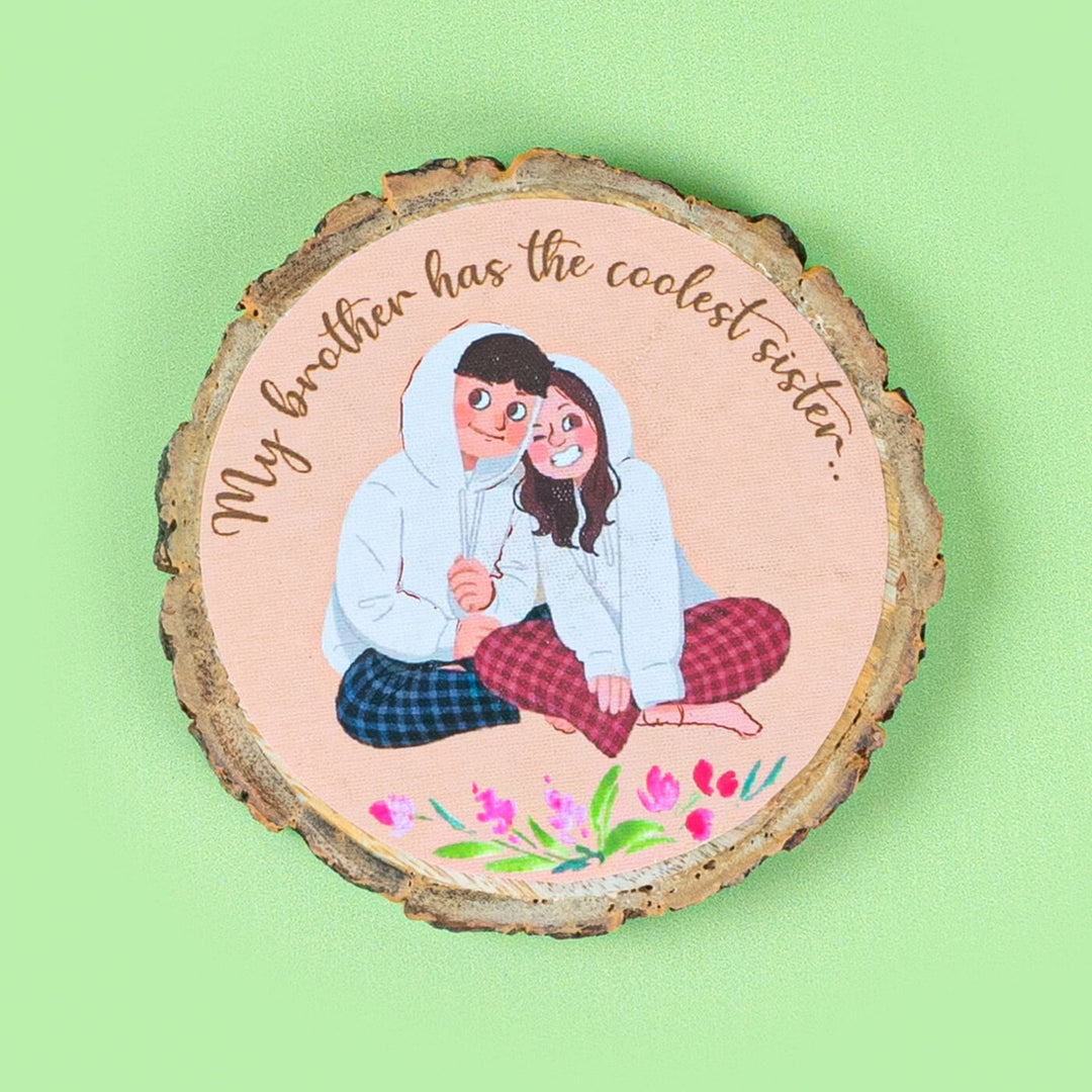 Rakhi Hamper For Bhabhi - Wooden Plaque Front View (13)