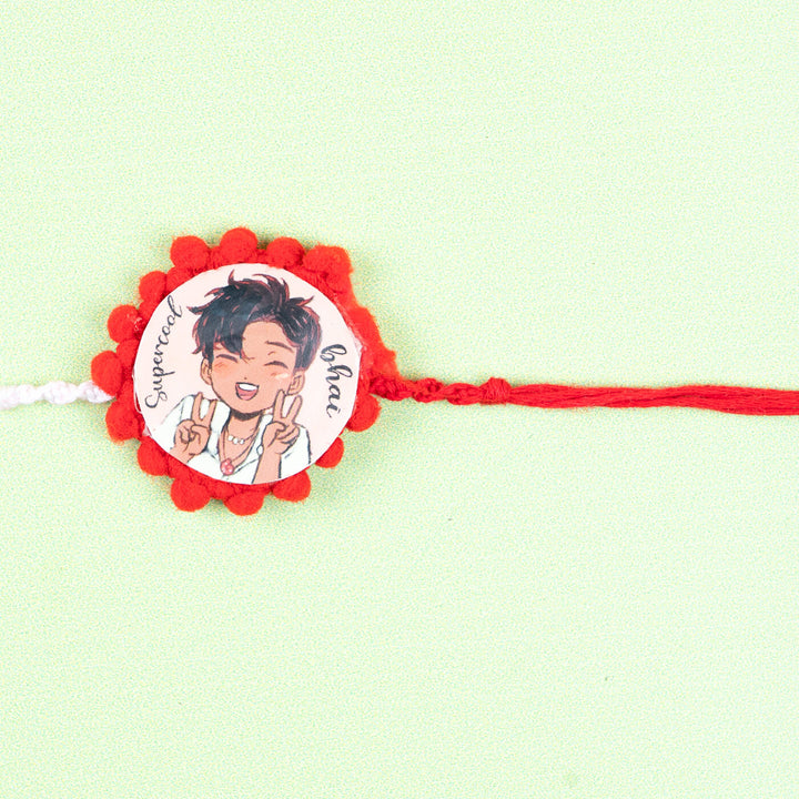 Character Illustration Rakhi Supercool Bhai - Close-up of single bracelet