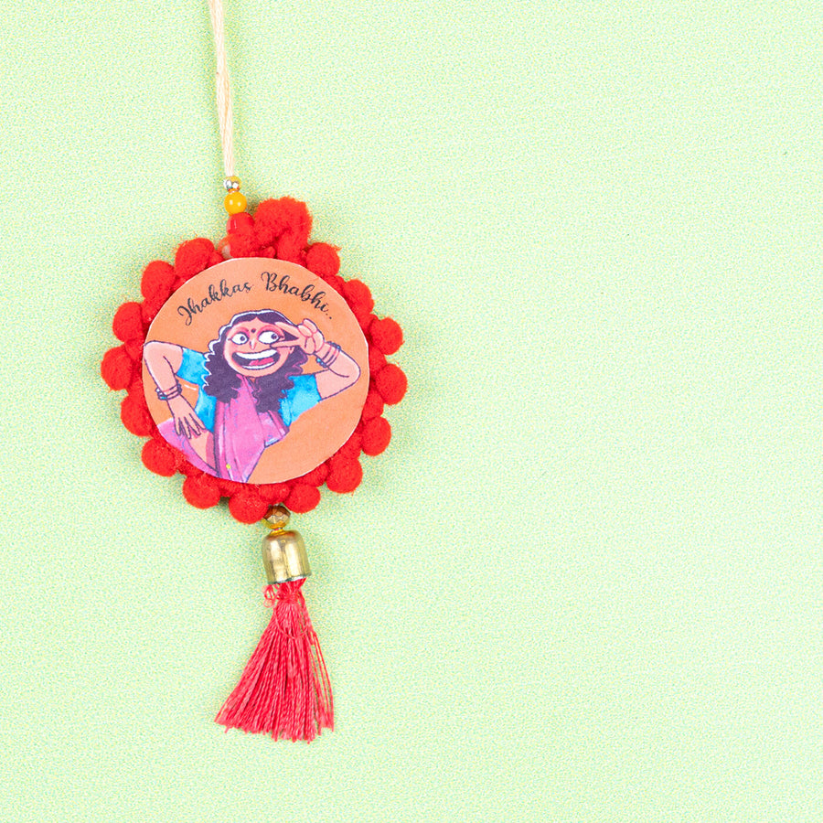 Character Illustration Rakhi For Bhabhi Jhakkas Bhabhi - Front View