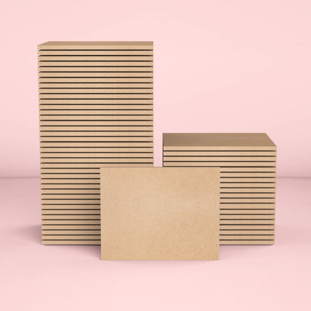 Saver Bundle - 8mm MDF Nameboard With Watercolour Paper - Rectangle
