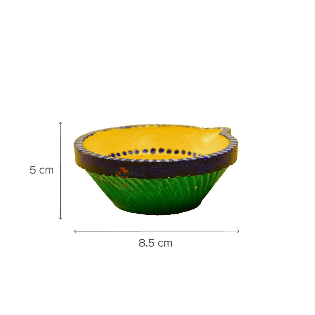 Vibrant Round Diyas - Large - Set of 4