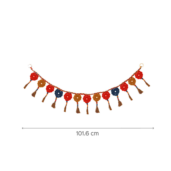 40 In | Vibrant Round Crochet Toran