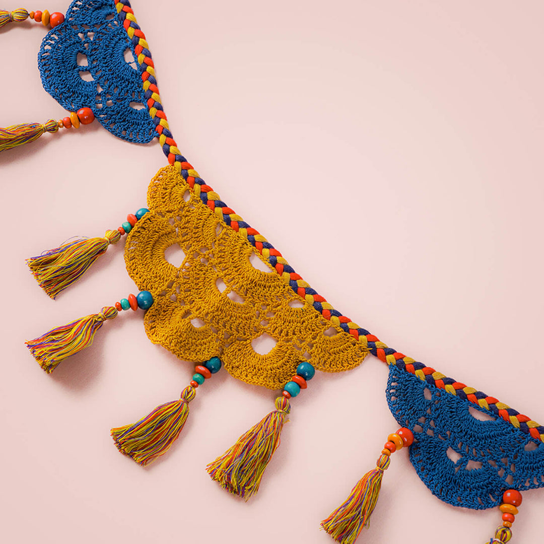 60 In | Vibrant Semi-Circular Crochet Toran
