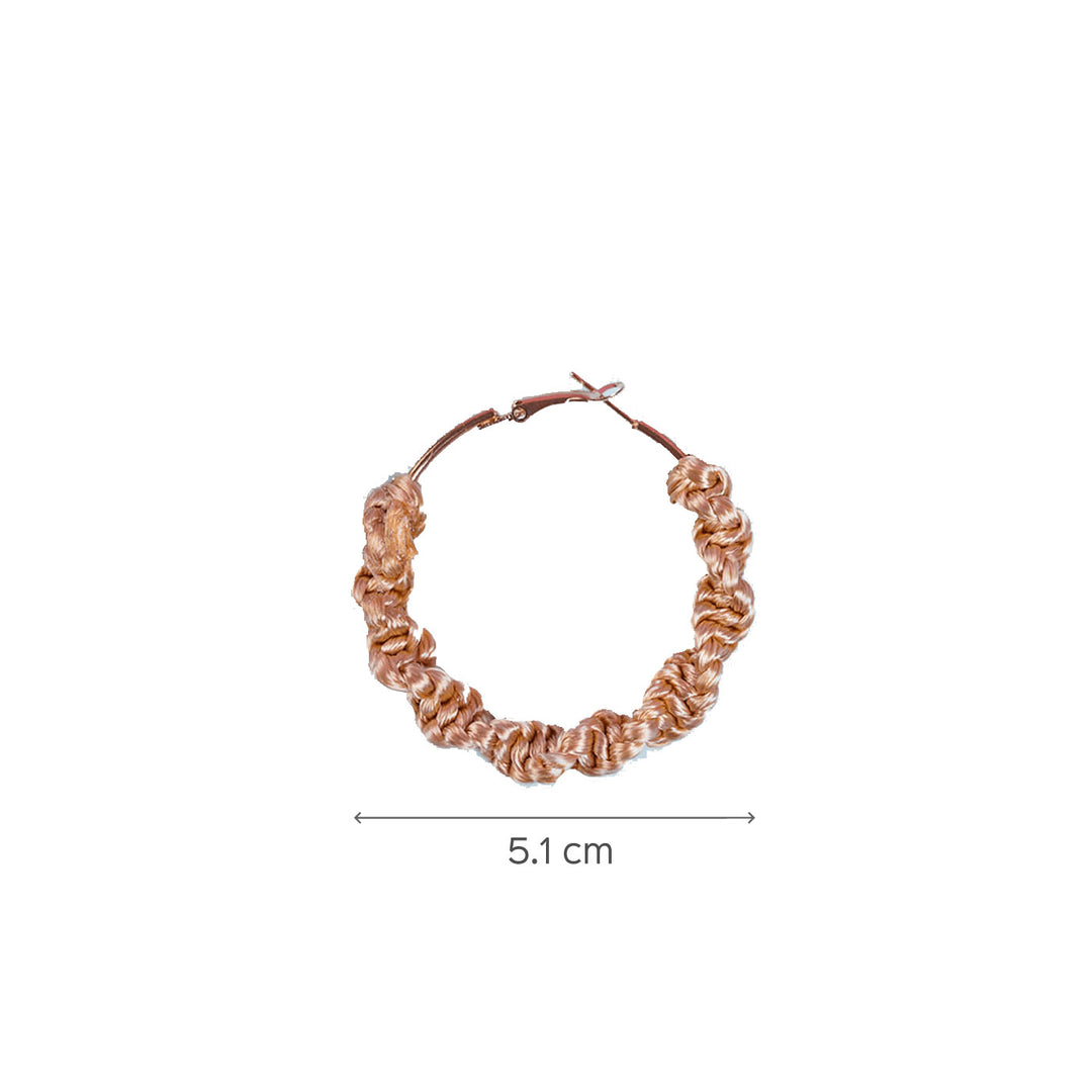 Lavender Twisted Macrame Hoop Earrings