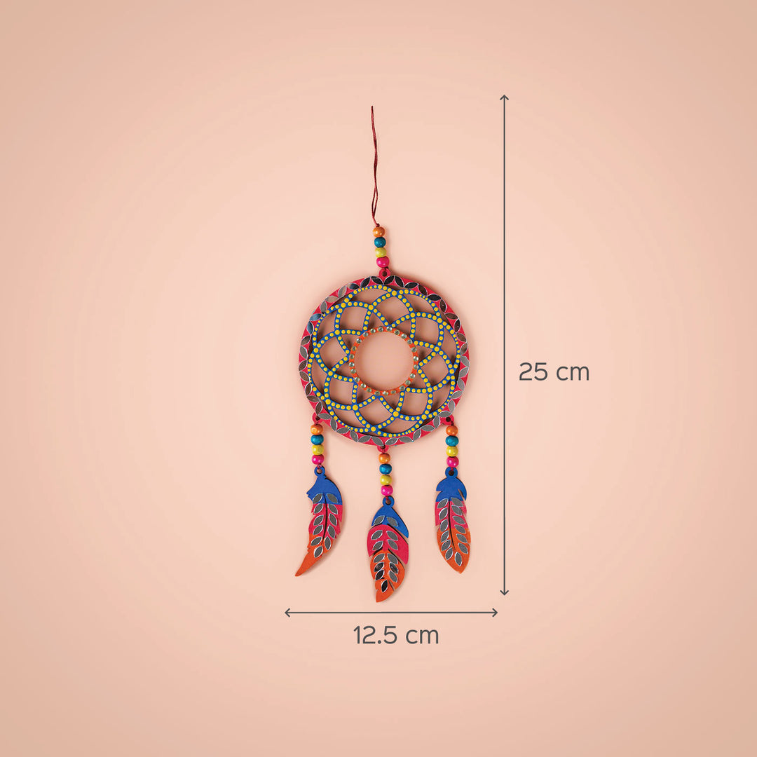 Colourful Mandala Dot Art Wooden Dream Catcher