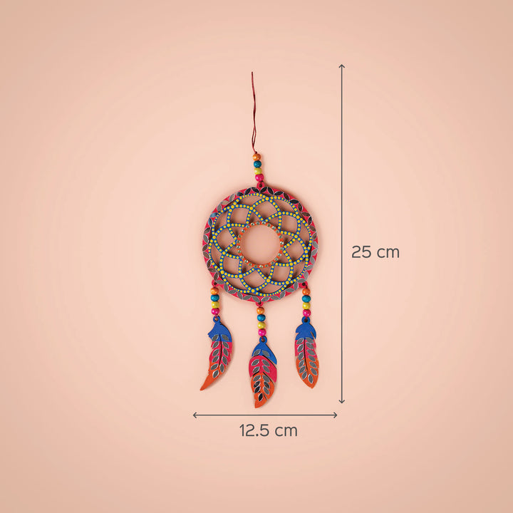 Colourful Mandala Dot Art Wooden Dream Catcher