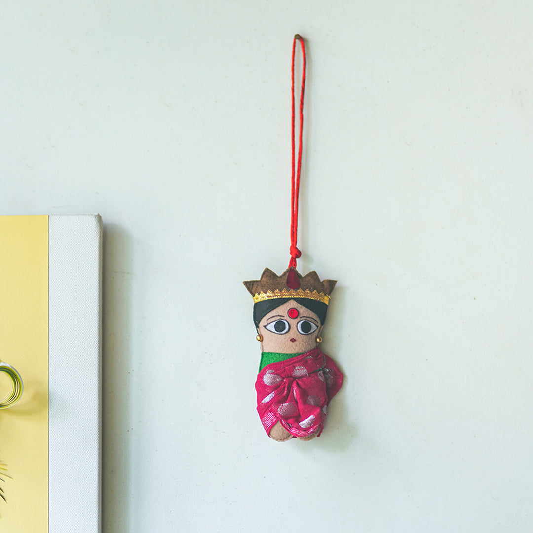 Upcycled Fiber Goddess Laxmi & Lord Ganesha Charm