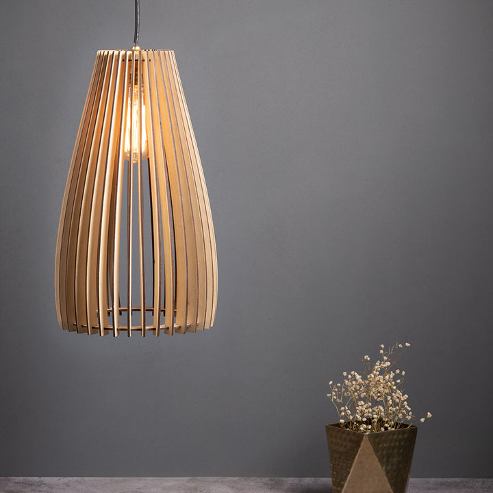 Bahama Birch Wood Ceiling Lamp