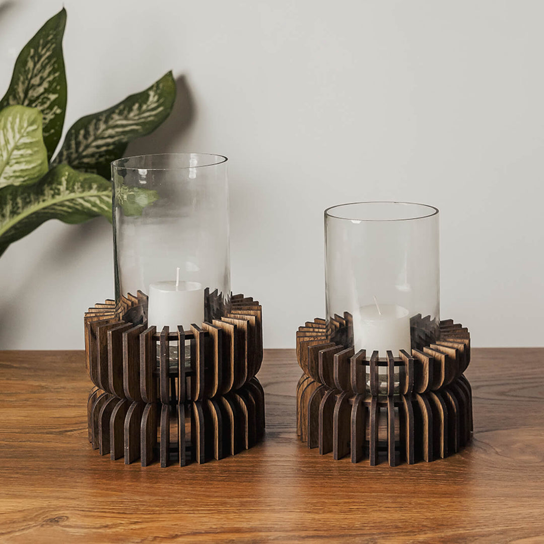 Charlotte Hurricane Candle Holder| Set of 2