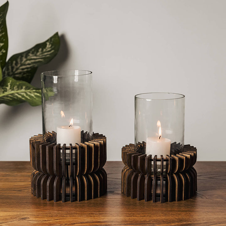 Charlotte Hurricane Candle Holder| Set of 2