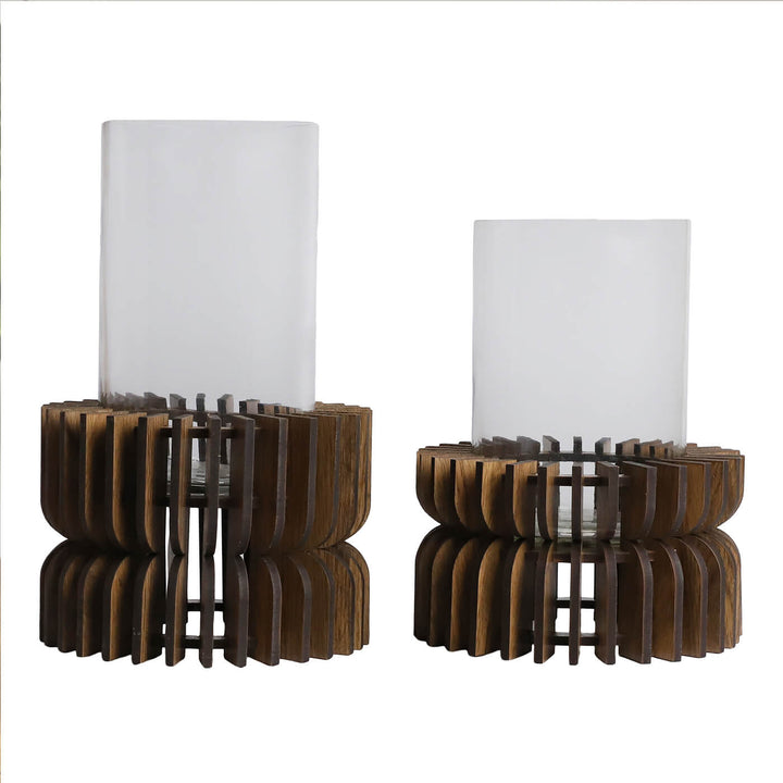 Charlotte Hurricane Candle Holder| Set of 2