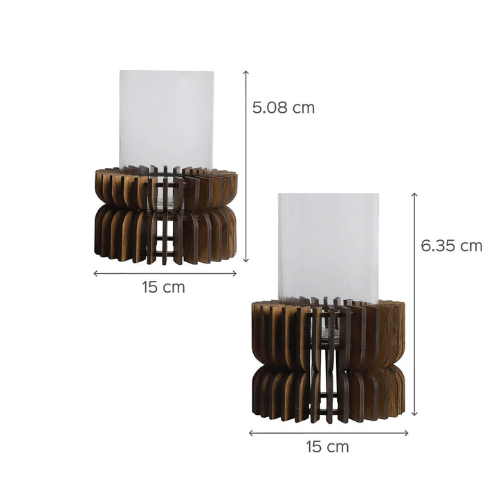 Charlotte Hurricane Candle Holder| Set of 2