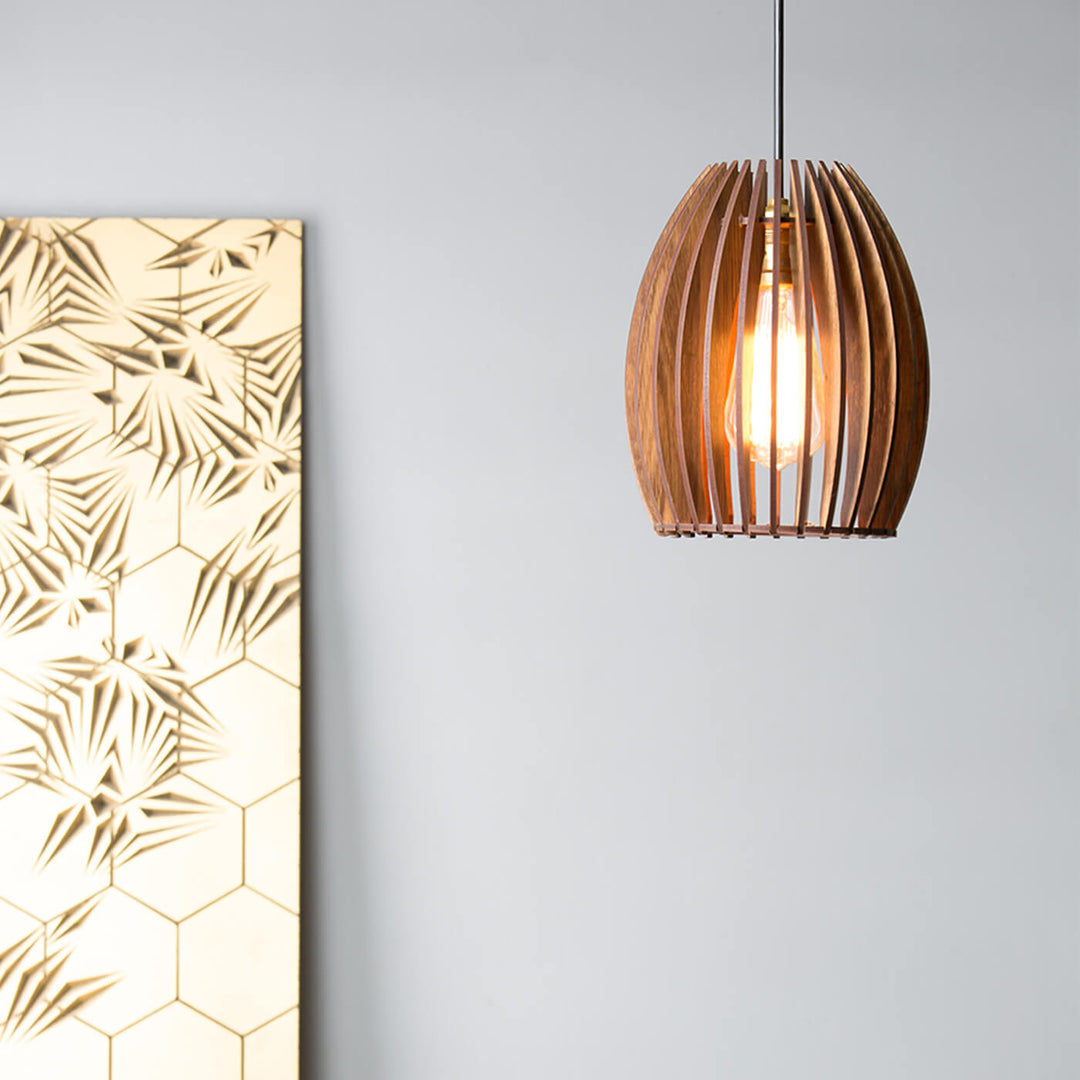 Wooden Pendant Light Without Bulb