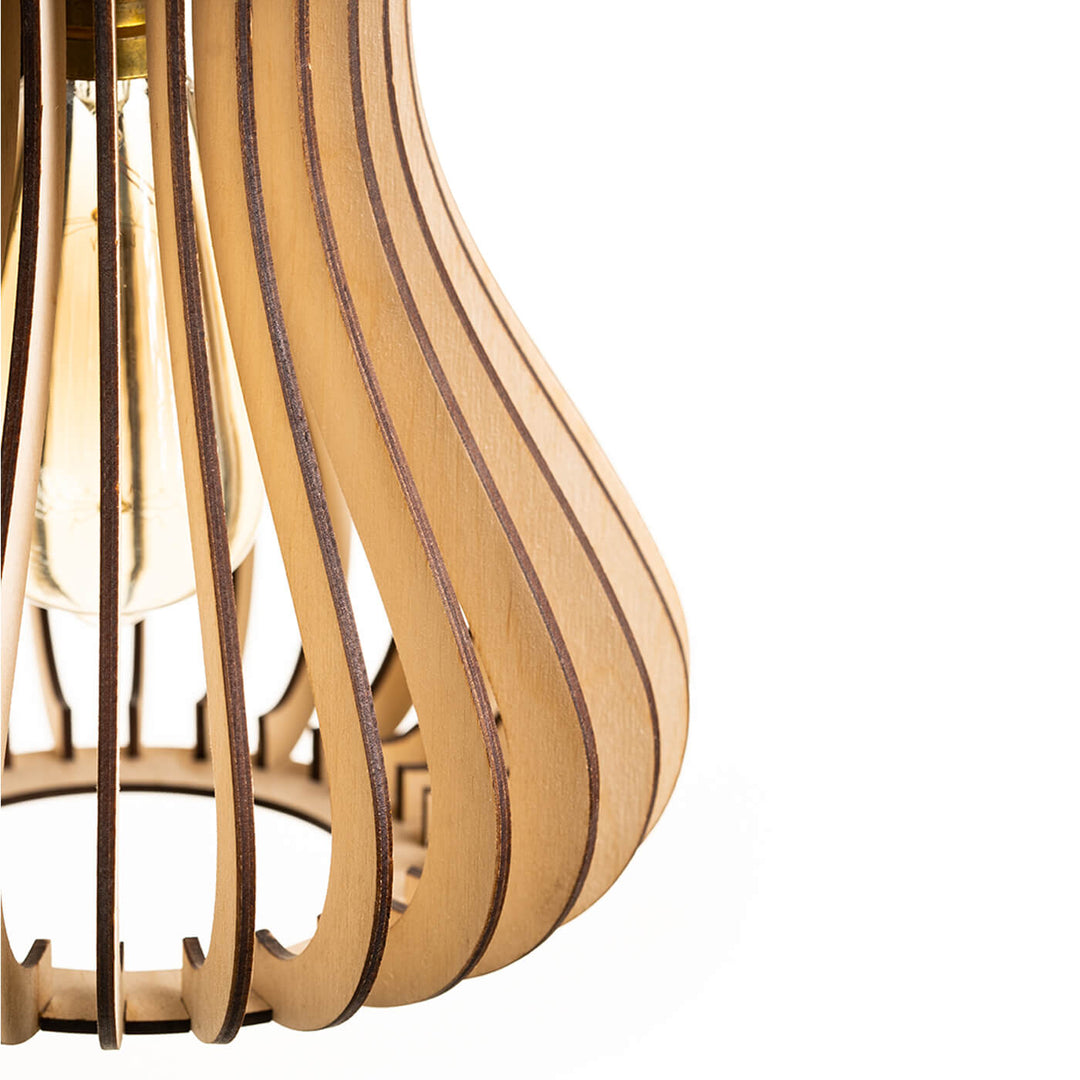 Belle Birch Wood Ceiling Lamp