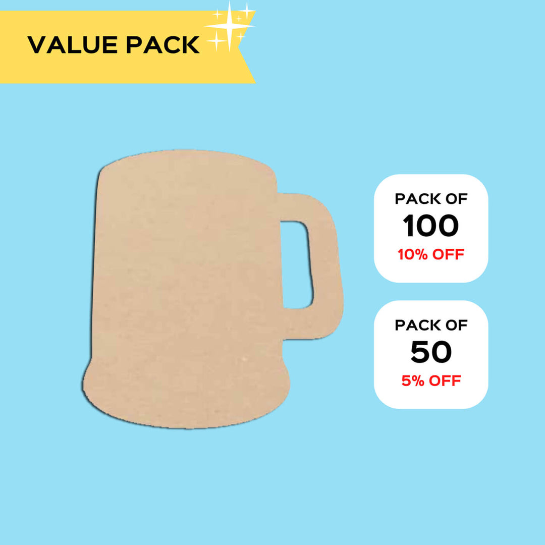 Saver Bundle - Ready to Paint MDF Fridge Magnet - Beer Mug