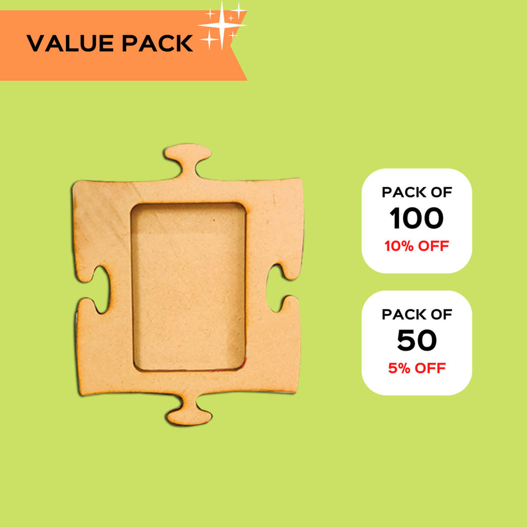 Saver Bundle - Ready to Paint MDF Fridge Magnet - Puzzle Piece