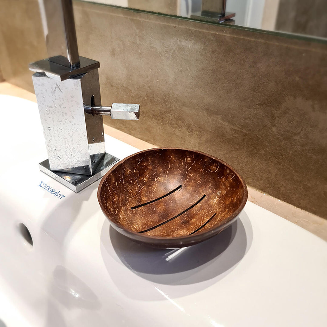 Coconut Shell Soap Dish - Set of 2