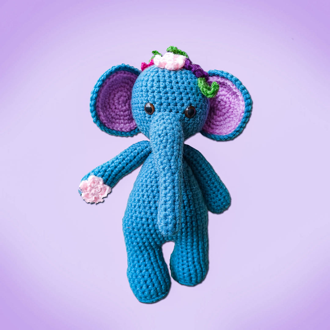 Female Elephant Amigurumi Crochet Toy