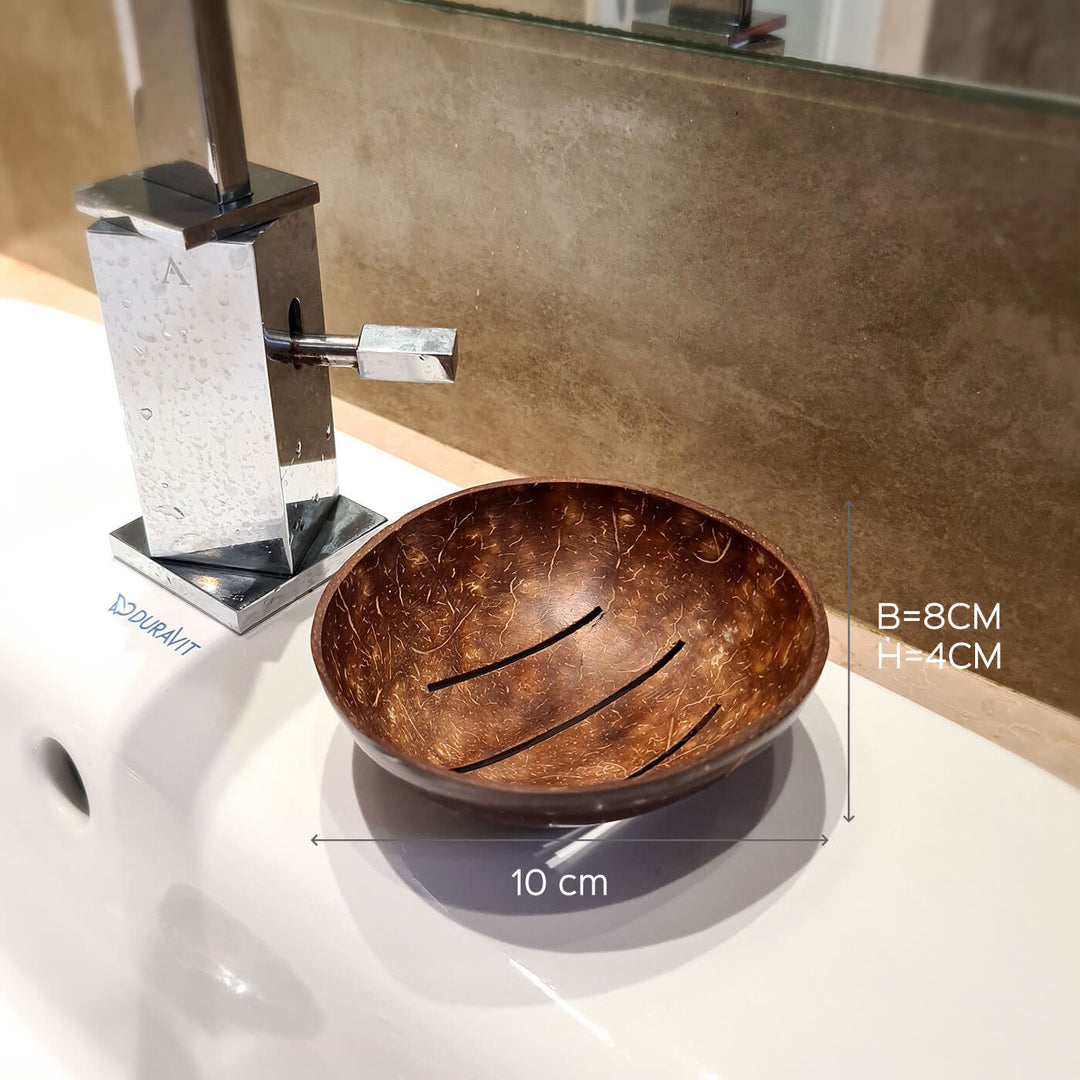 Coconut Shell Soap Dish - Set of 2