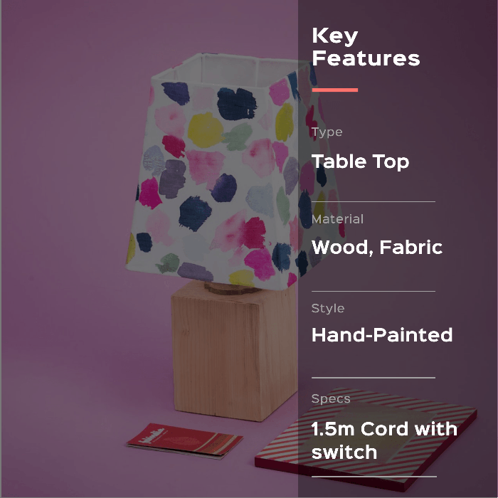 Handpainted Empire Tabletop Lamp