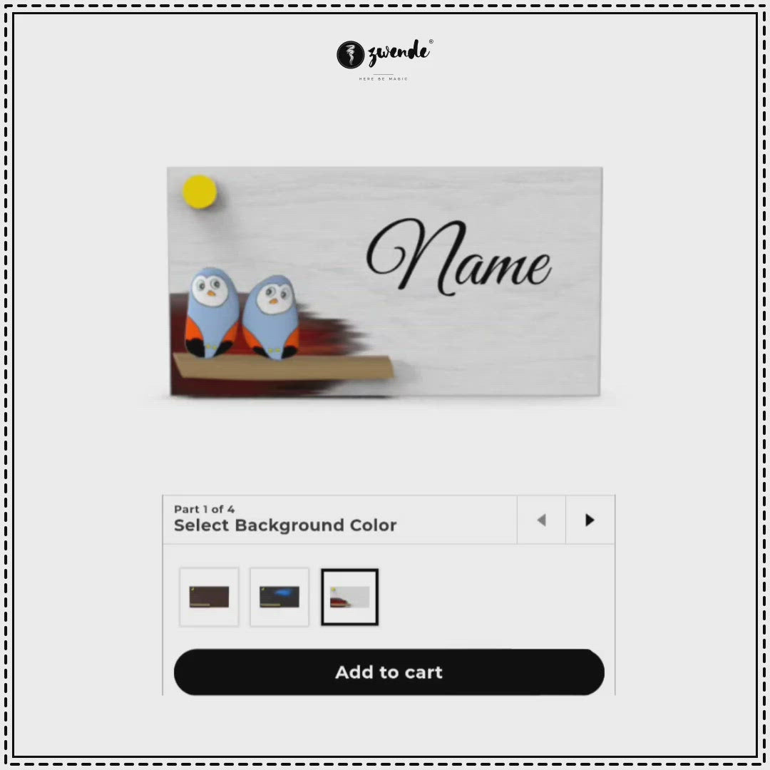 Pebble Art Name Plate Three Owls - None (7)
