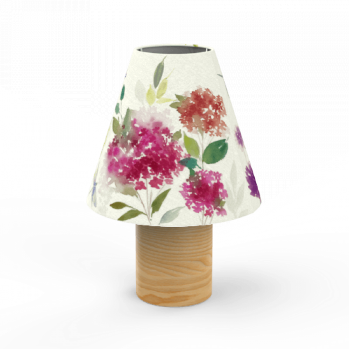 Handpainted Conical Tabletop Lamp