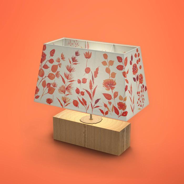 Handpainted Rectangular Empire Lamp
