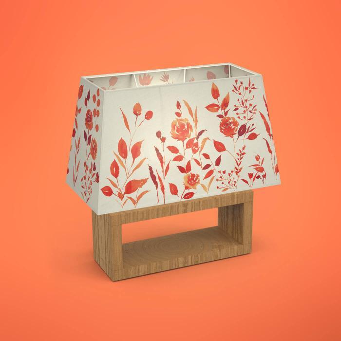 Handpainted Rectangular Empire Lamp