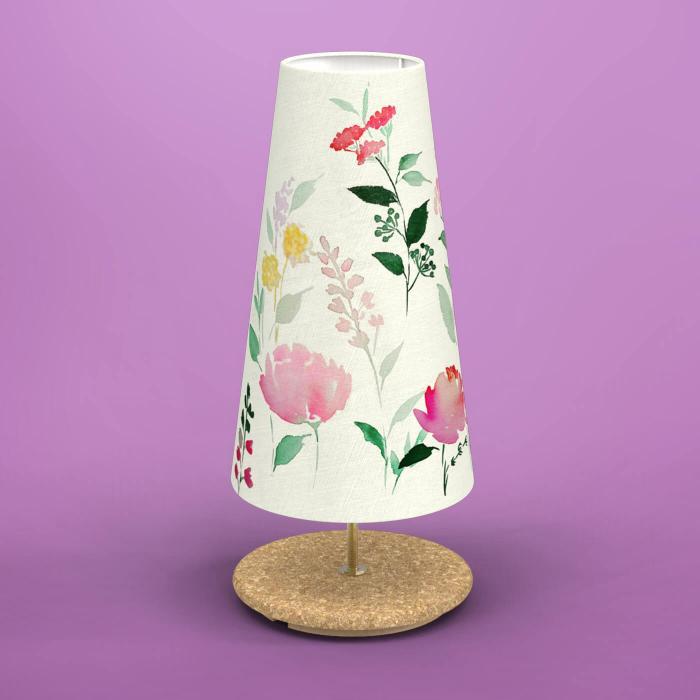Hand-painted Long Cone Lamp