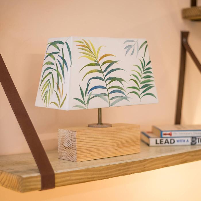 Handpainted Rectangular Empire Lamp