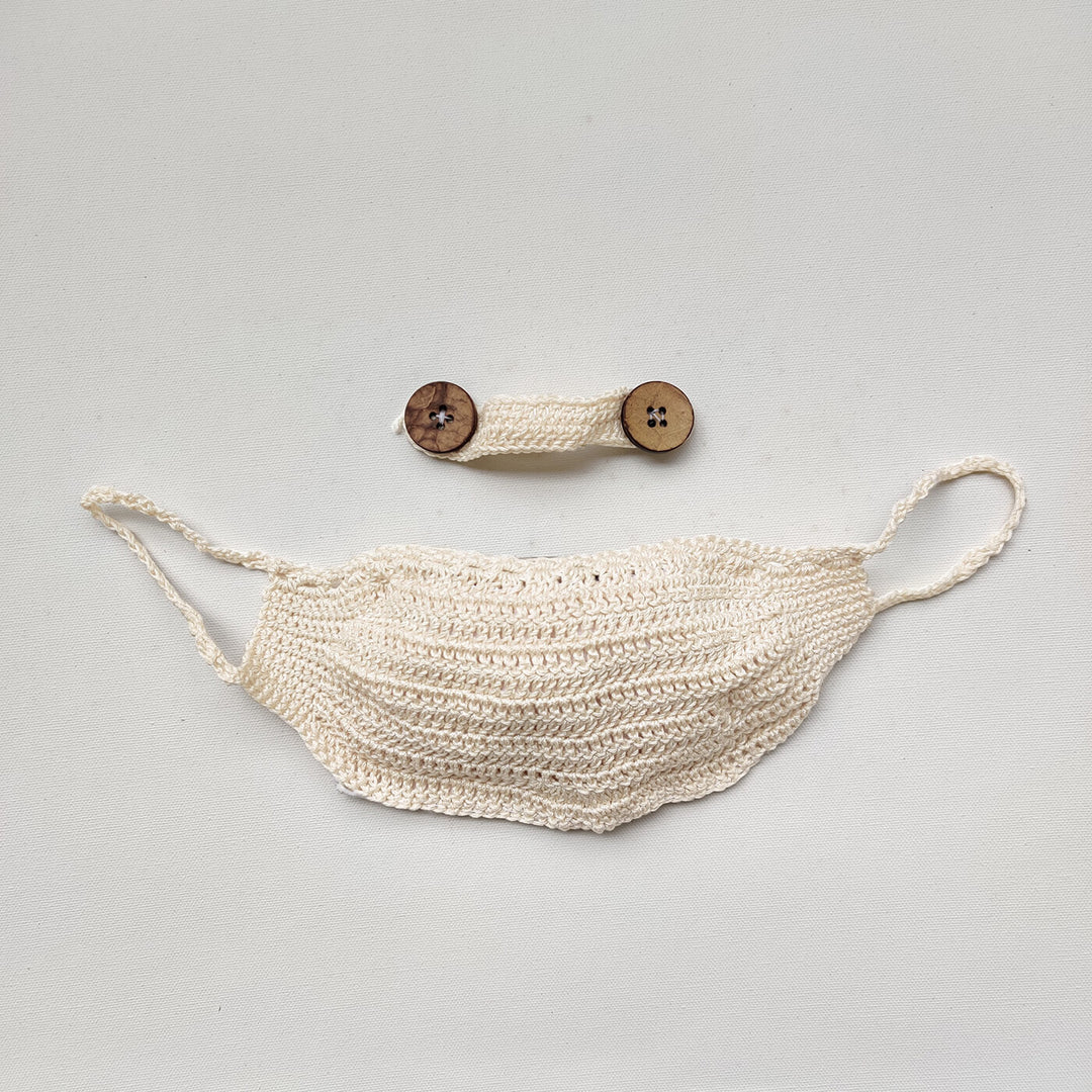 Off-White Crochet Mask