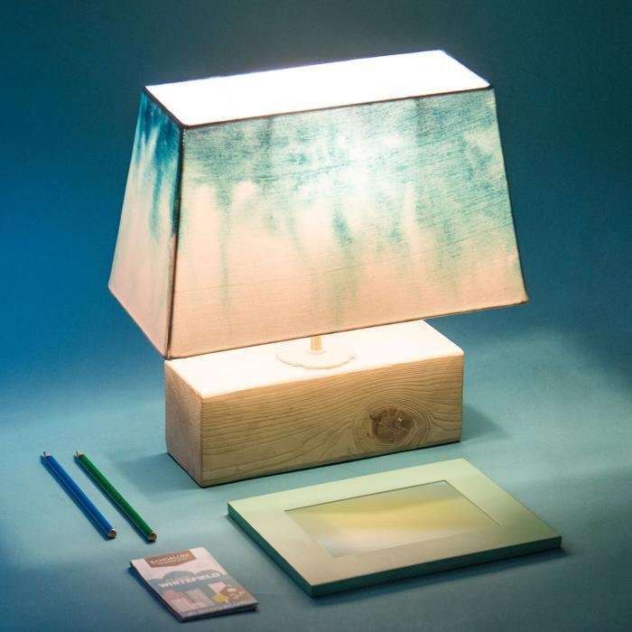 Handpainted Rectangular Empire Lamp