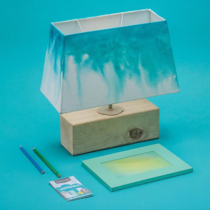 Handpainted Rectangular Empire Lamp