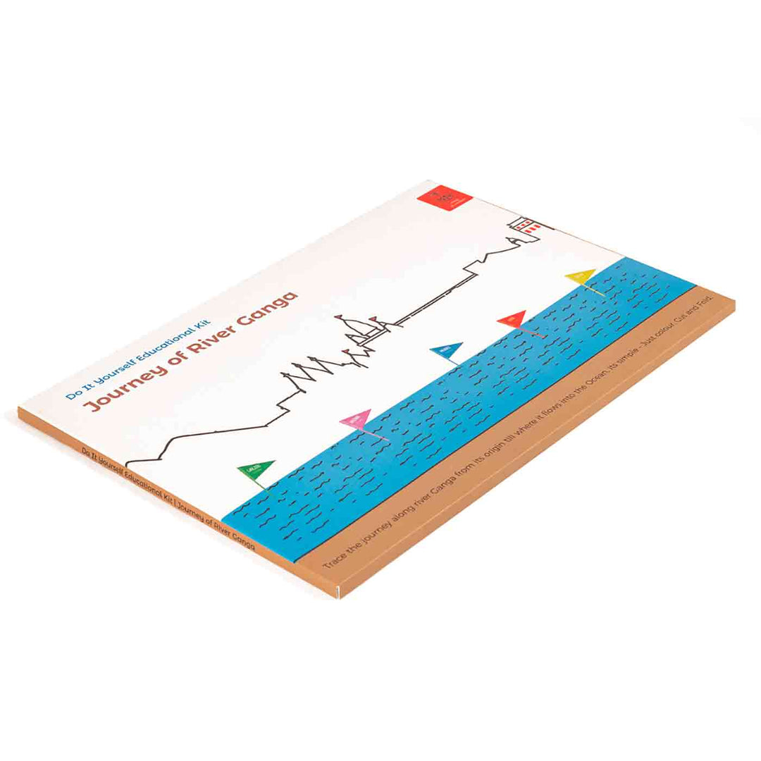 Ganga Rivers of India DIY Kit | 11 Coloring Templates, 1 Map Of India And Instruction Sheet
