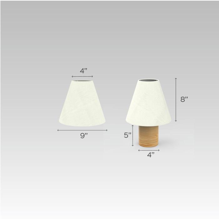 Handpainted Conical Tabletop Lamp